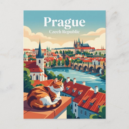 Praag Tsjechië Briefkaart (Voorkant)