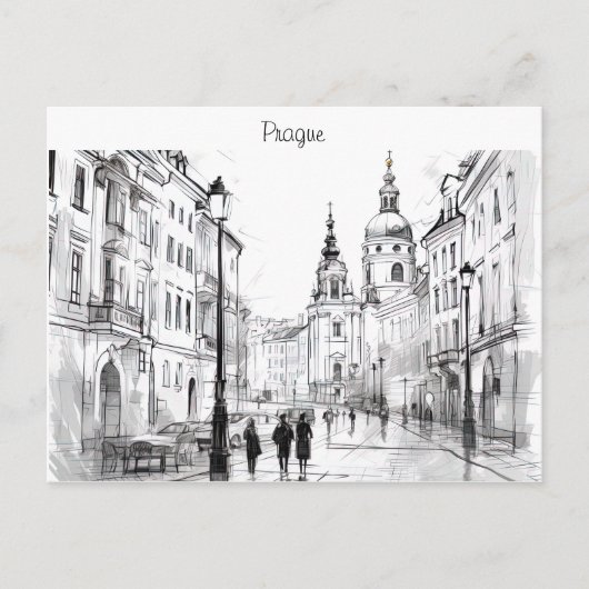 Praag Tsjechië Briefkaart (Voorkant)