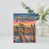 Praag Tsjechië Briefkaart (Staand voorkant)