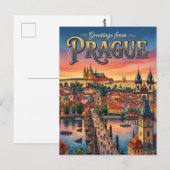 Praag Tsjechië Briefkaart (Voorkant / Achterkant)