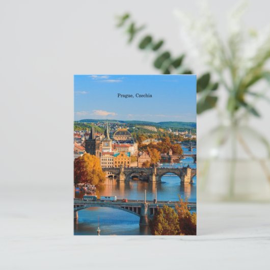 Praag Tsjechië Bruggen Briefkaart (Staand voorkant)