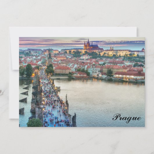 Praag Tsjechië Charles Bridge Flat Card (Voorkant)