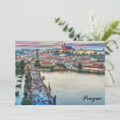 Praag Tsjechië Charles Bridge Flat Card (Staand voorkant)