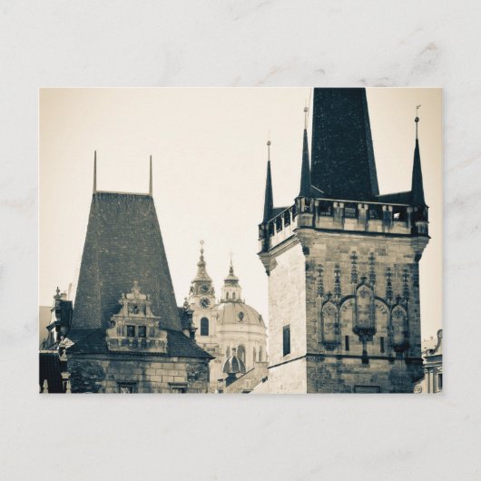 Praag, Tsjechië - Charles Bridge Tower Gate Briefkaart (Voorkant)