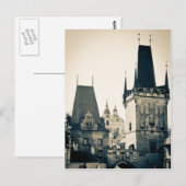 Praag, Tsjechië - Charles Bridge Tower Gate Briefkaart (Voorkant / Achterkant)