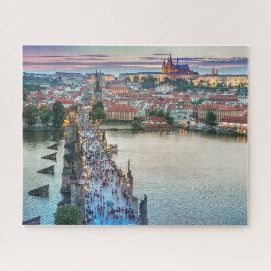 Praag Tsjechië Charles Bridge Travel Photo Legpuzzel (Horizontaal)