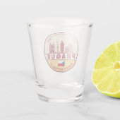 Praag Tsjechië City Skyline Embleem Shot Glas (Achterkant)