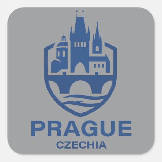 Praag Tsjechië Europa Vierkante Sticker (Voorkant)