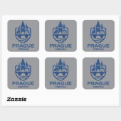 Praag Tsjechië Europa Vierkante Sticker (Vel)