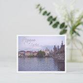 Praag, Tsjechië, Karelsbrug, Dusk Briefkaart (Staand voorkant)