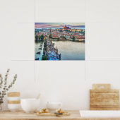 Praag Tsjechië Karelsbrug Reizen Poster (Keuken)