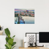 Praag Tsjechië Karelsbrug Reizen Poster (Thuiskantoor)