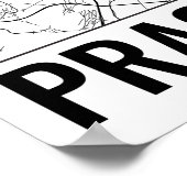 Praag Tsjechië Minimalistische kaart Art Poster (Hoek)