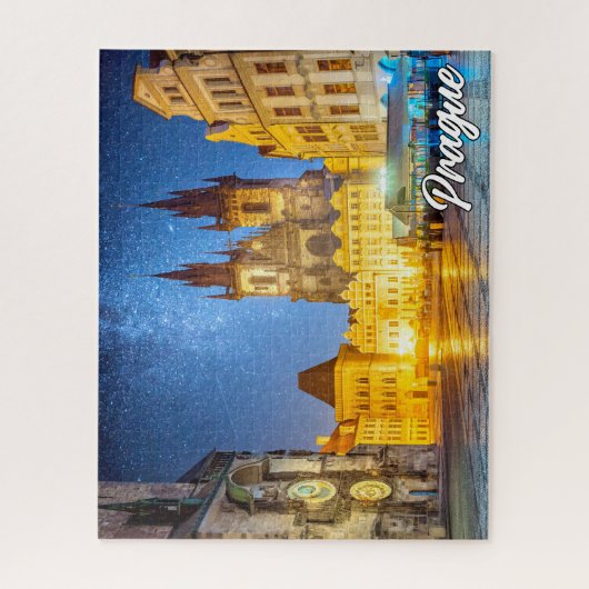 Praag, Tsjechië, na het donker Legpuzzel (Verticaal)