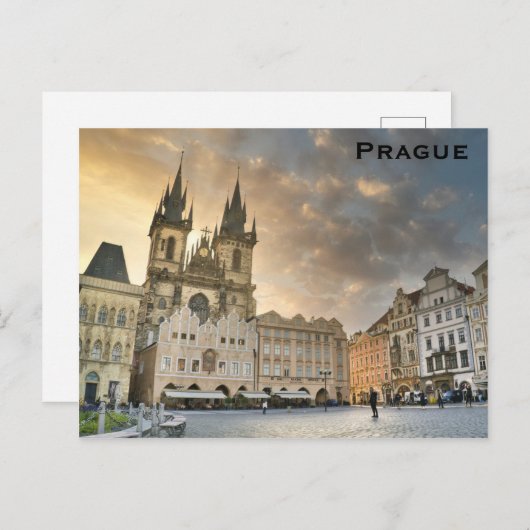 Praag Tsjechië Old Town Travel Photo Briefkaart (Voorkant / Achterkant)