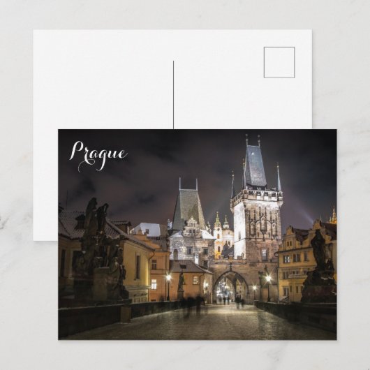 Praag Tsjechië Old Town Travel Photo Briefkaart (Voorkant / Achterkant)