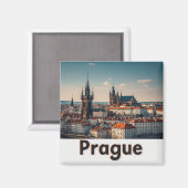 Praag Tsjechië Oude Stad Reis Aandenken 🗺️ Magneet (Voorkant / Achterkant)