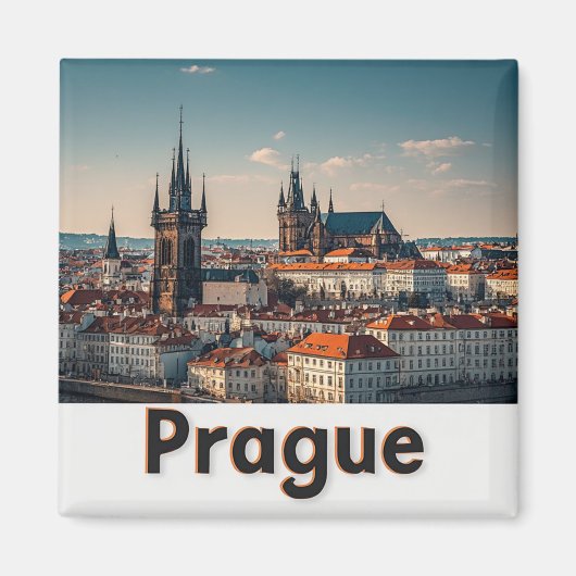Praag Tsjechië Oude Stad Reis Aandenken 🗺️ Magneet (Voorkant)