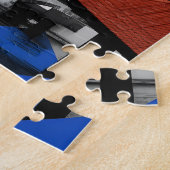 Praag Tsjechië Oude Stad Silhouet Collage Legpuzzel (Zijkant)