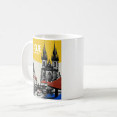 Praag Tsjechië Oude Stad Skyline Collage Koffiemok (Voorkant links)