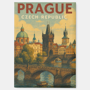  Praag Tsjechië Reisillustratie Magneet