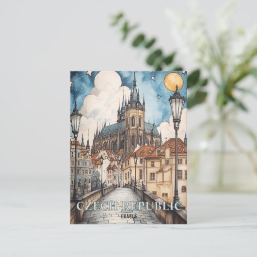 Praag Tsjechië Reizen Briefkaart (Staand voorkant)