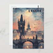 Praag Tsjechië Reizen Briefkaart (Voorkant / Achterkant)
