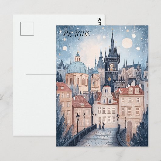 Praag Tsjechië Reizen Briefkaart (Voorkant / Achterkant)