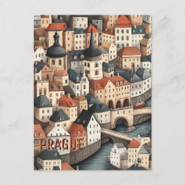 Praag Tsjechië Reizen Briefkaart
