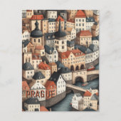 Praag Tsjechië Reizen Briefkaart (Voorkant)