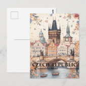 Praag Tsjechië Reizen Briefkaart (Voorkant / Achterkant)