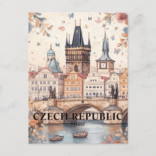 Praag Tsjechië Reizen Briefkaart (Voorkant)