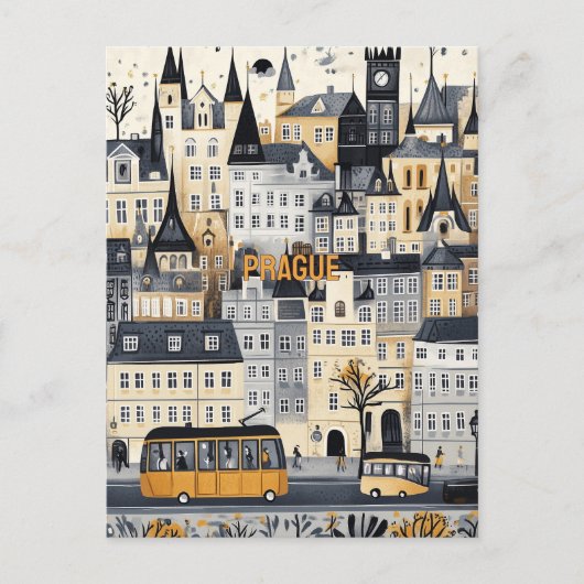 Praag Tsjechië Reizen Briefkaart (Voorkant)