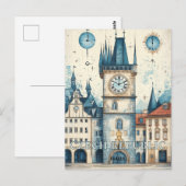 Praag Tsjechië Reizen Briefkaart (Voorkant / Achterkant)