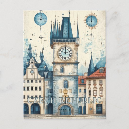 Praag Tsjechië Reizen Briefkaart (Voorkant)