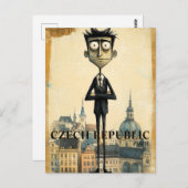 Praag Tsjechië Reizen Briefkaart (Voorkant / Achterkant)