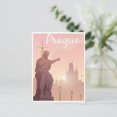 Praag Tsjechië Reizen illustratie Briefkaart (Staand voorkant)