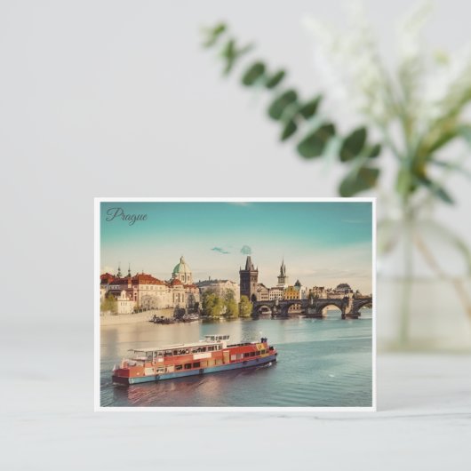 Praag Tsjechië Reizen  illustratie Briefkaart (Staand voorkant)