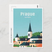 Praag Tsjechië Reizen  illustratie Briefkaart (Voorkant / Achterkant)