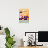 Praag Tsjechië Reizen Kunst Vintage Poster (Thuiskantoor)