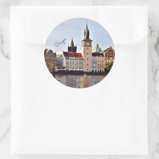 Praag, Tsjechië Ronde Sticker (Tas)