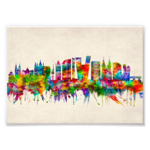 Praag Tsjechië Skyline Foto Afdruk