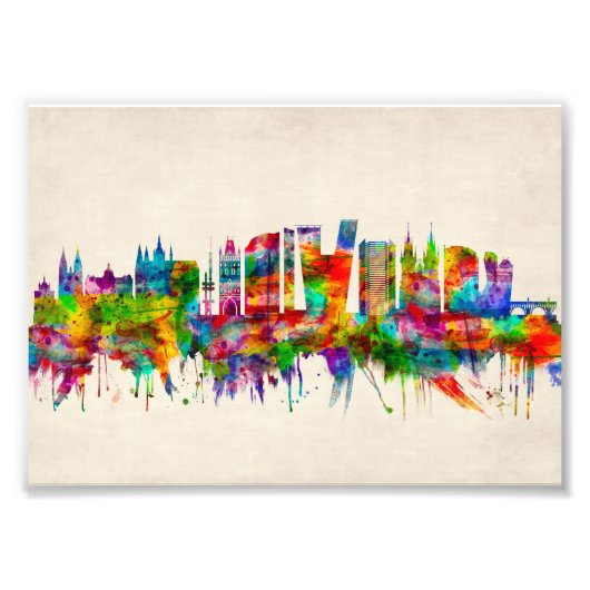 Praag Tsjechië Skyline Foto Afdruk (Voorkant)