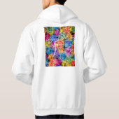 Praag Tsjechië Stad Kaart Hoodie (Achterkant)