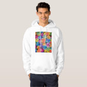 Praag Tsjechië Stad Kaart Hoodie (Voorkant volledig)
