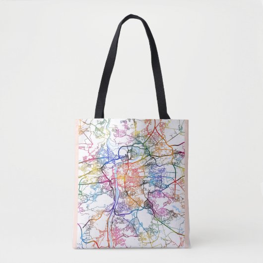 Praag Tsjechië Stadkaart Tote Bag (Voorkant)