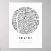 Praag Tsjechië Stadsplattegrond Poster (Voorkant)