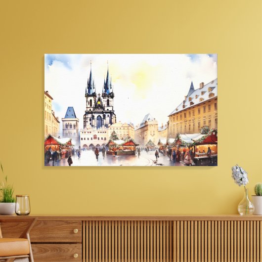 Praag, Tsjechië - Stretched Canvas Print (Insitu (Woonkamer))