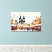 Praag, Tsjechië - Stretched Canvas Print (Insitu (Houten vloer))