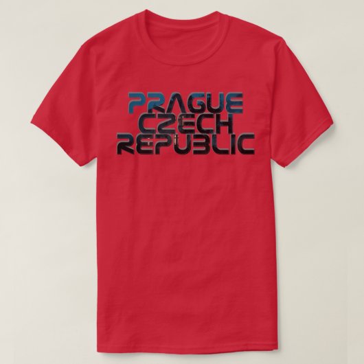 Praag Tsjechië T-shirt (Design voorkant)